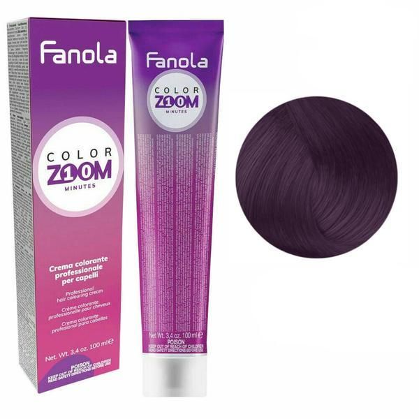 Fanola Перманентна крем-боя - Fanola Color Zoom 10 минути, нюанс 5.2 Light Chestnut Violet, 100 мл