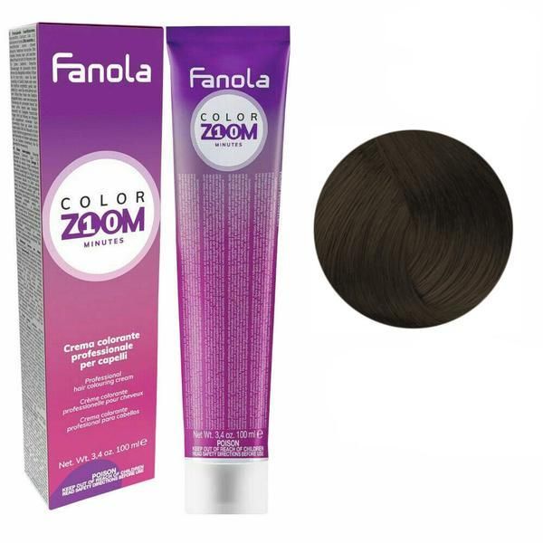 Fanola Перманентна крем-боя - Fanola Color Zoom, нюанс 3.0 Dark Chestnut, 100 мл