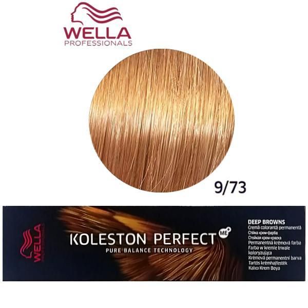 Wella Professionals Перманентна крем боя - Wella Professionals Koleston Perfect ME+ Deep Browns, нюанс 9/73 ярко русо златисто кафяво