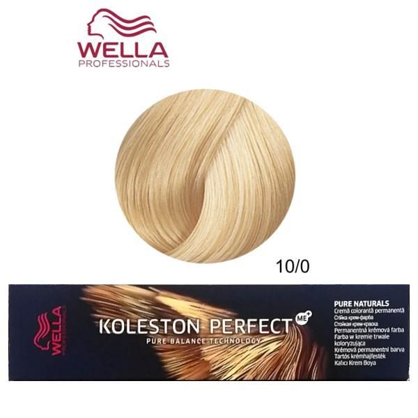Wella Professionals Перманентна крем боя - Wella Professionals Koleston Perfect ME+ Pure Naturals, нюанс 10/0 ярко светло русо