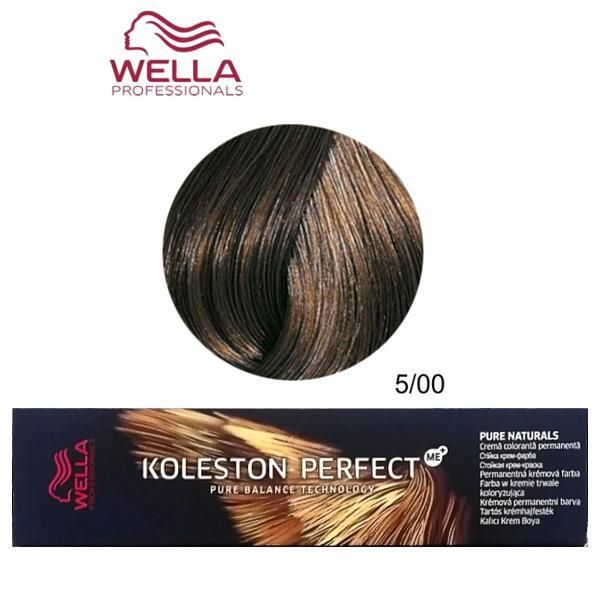 Wella Professionals Перманентна крем боя - Wella Professionals Koleston Perfect ME+ Pure Naturals, нюанс 5/00 светло естествено кестеняво