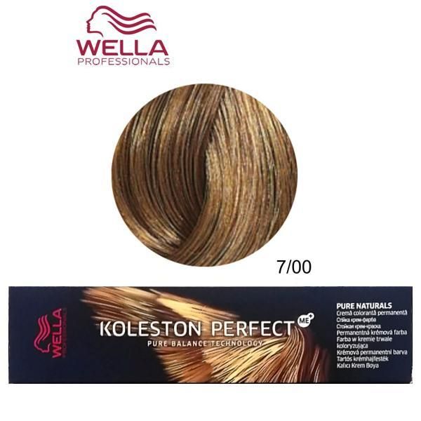 Wella Professionals Перманентна крем боя - Wella Professionals Koleston Perfect ME+ Pure Naturals, нюанс 7/00 естествено средно русо