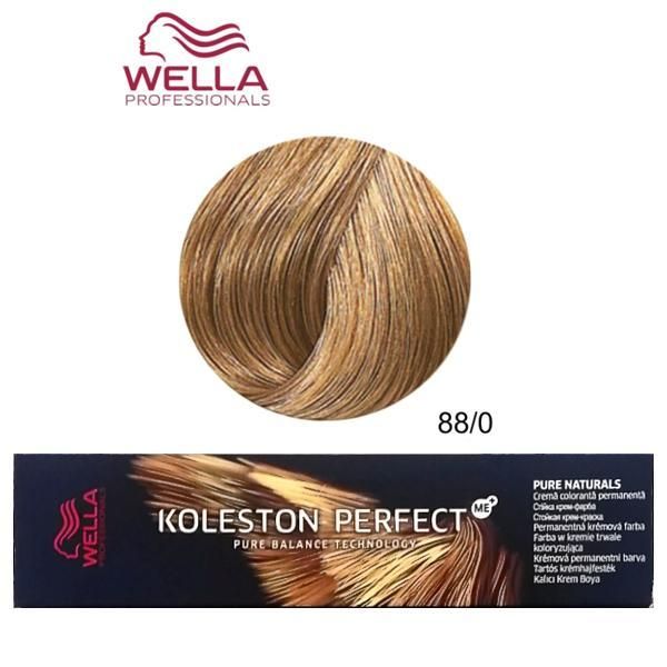 Wella Professionals Перманентна крем боя - Wella Professionals Koleston Perfect ME+ Pure Naturals, нюанс 88/0 интензивно светло русо