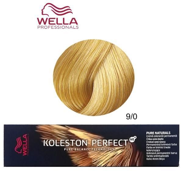 Wella Professionals Перманентна крем боя - Wella Professionals Koleston Perfect ME+ Pure Naturals, нюанс 9/0 ярко русо