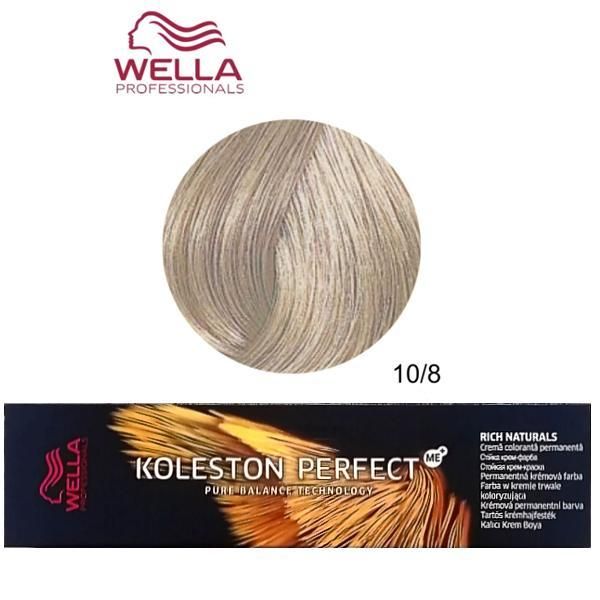 Wella Professionals Перманентна крем боя - Wella Professionals Koleston Perfect ME+ Rich Naturals, нюанс 10/8 яко русо светло синьо