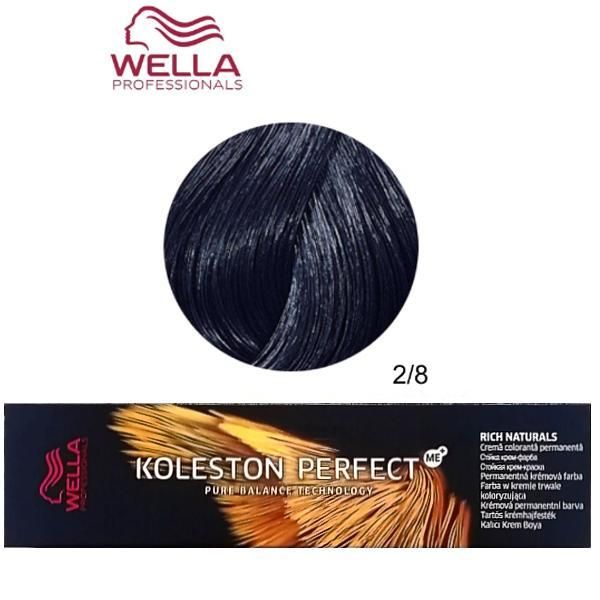 Wella Professionals Перманентна крем боя - Wella Professionals Koleston Perfect ME+ Rich Naturals, нюанс 2/8 черно синьо