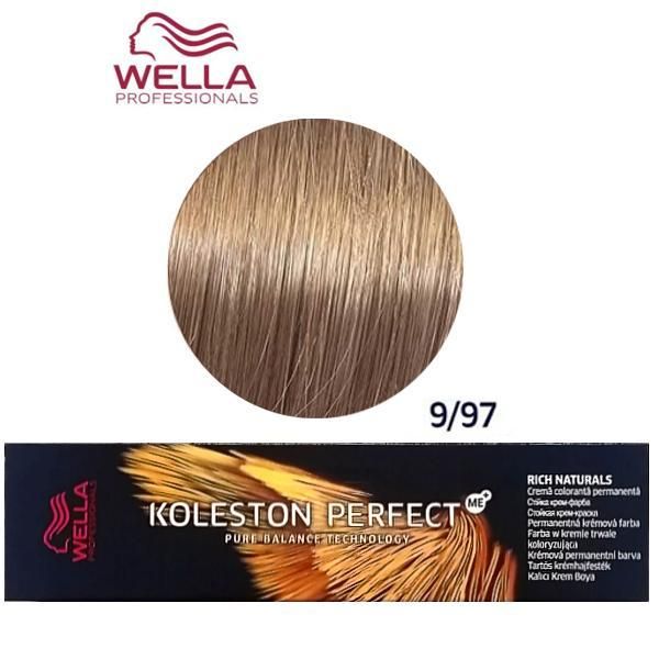Wella Professionals Перманентна крем боя - Wella Professionals Koleston Perfect ME+ Rich Naturals, нюанс 9/97 ярко русо синьо кафяво