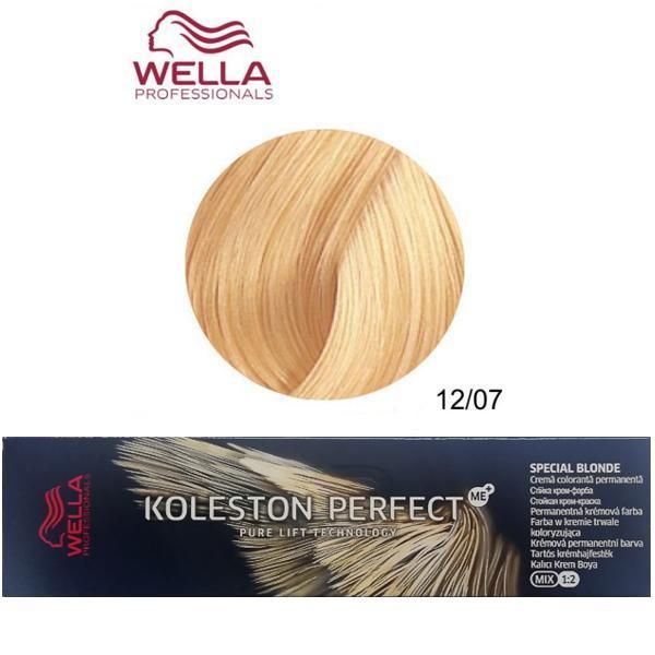 Wella Professionals Перманентна крем боя - Wella Professionals Koleston Perfect ME+ Special Blonde, нюанс 12/07 специално русо естествено кестеняво