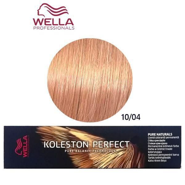 Wella Professionals Перманентна крем боя - Wella Professionals Koleston Perfect Pure Naturals, нюанс 10/04 Ярко Светло Русо Естествено Червено