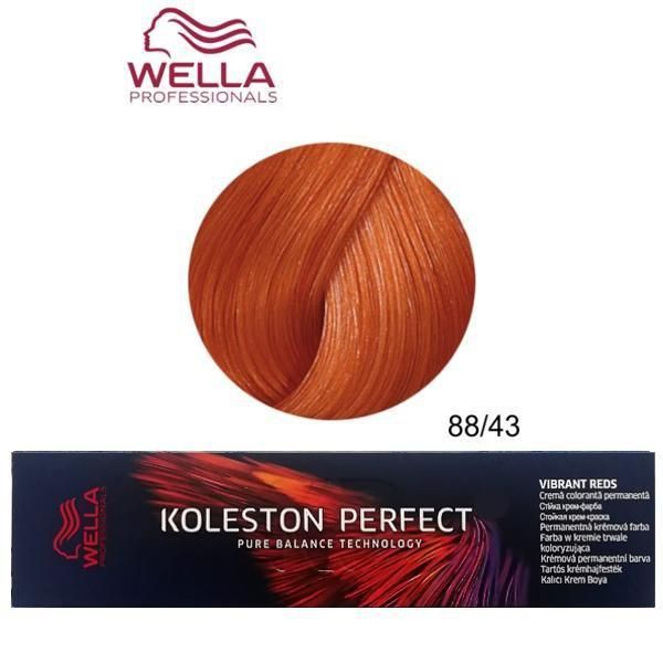 Wella Professionals Перманентна крем боя - Wella Professionals Koleston Perfect Vibrant Reds, нюанс 88/43 Интензивно Светло Русо Златисто Червено