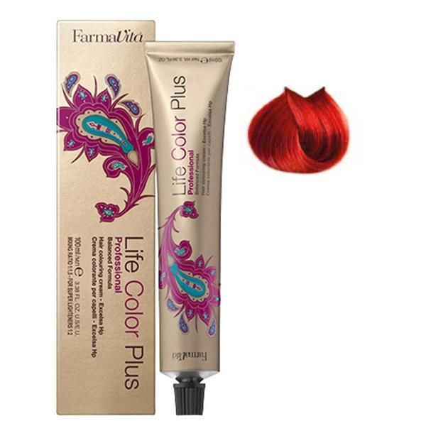 Farmavita Перманентна професионална боя - FarmaVita Life Color Plus, нюанс 0.66 Red, 100 мл