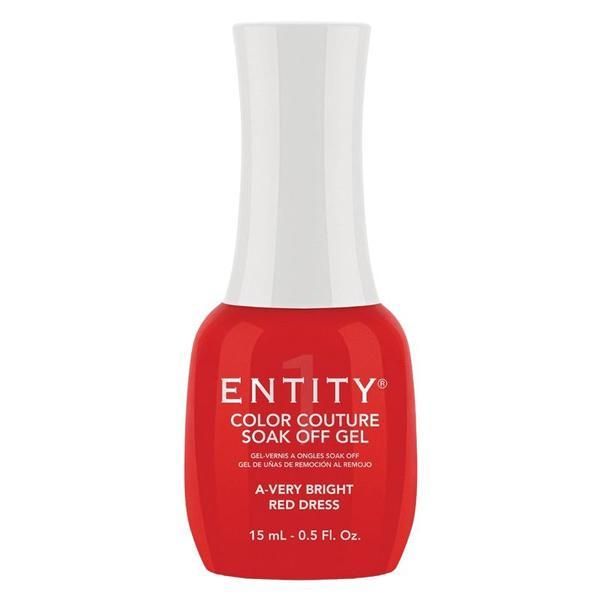 Entity Пигментиран гел за нокти - Entity Colour Couture Soak Off Gel, нюанс &quot;A Very Bright Red Dress&quot;, 15 мл