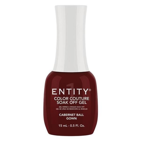 Entity Пигментиран гел за нокти - Entity Colour Couture Soak Off Gel, нюанс "Cabernet Ball Gown", 15 мл