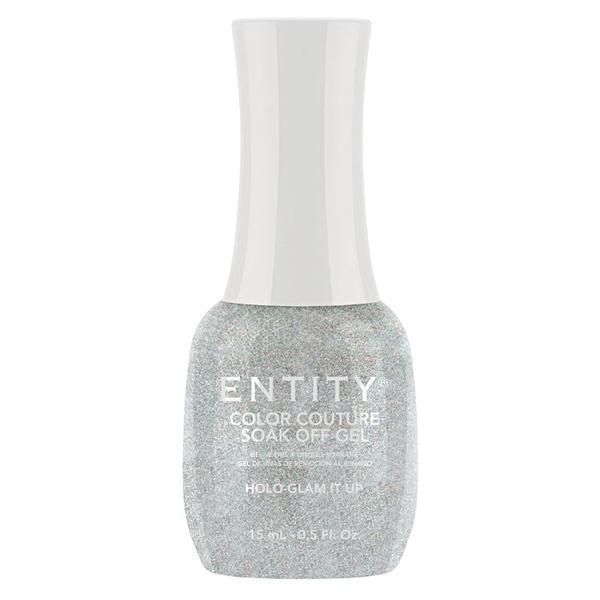 Entity Пигментиран гел за нокти - Entity Colour Couture Soak Off Gel, нюанс &quot;Holo-Glam It Up&quot;, 15 мл