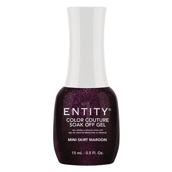 Entity Пигментиран гел за нокти - Entity Colour Couture Soak Off Gel, нюанс &quot;Mini Skirt Maroon&quot;, 15 мл