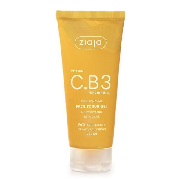 Ziaja Пилинг гел за лице - Ziaja Vitamin C.B3 Niacinamide Skin Revival Face Scrub Gel, 100 мл