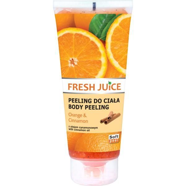 Fresh Juice Пилинг за тяло с екстракти от портокал и канела Fresh Juice, 200мл