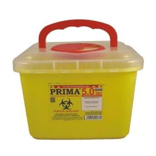 Prima Пластмасов контейнер за опасни отпадъци - Prima ADR Plastic Container for Sharp Stinging Waste 5 литра