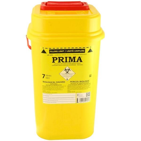 Prima Пластмасов контейнер за опасни отпадъци - Prima ADR Plastic Container for Sharp Stinging Waste 7 литра