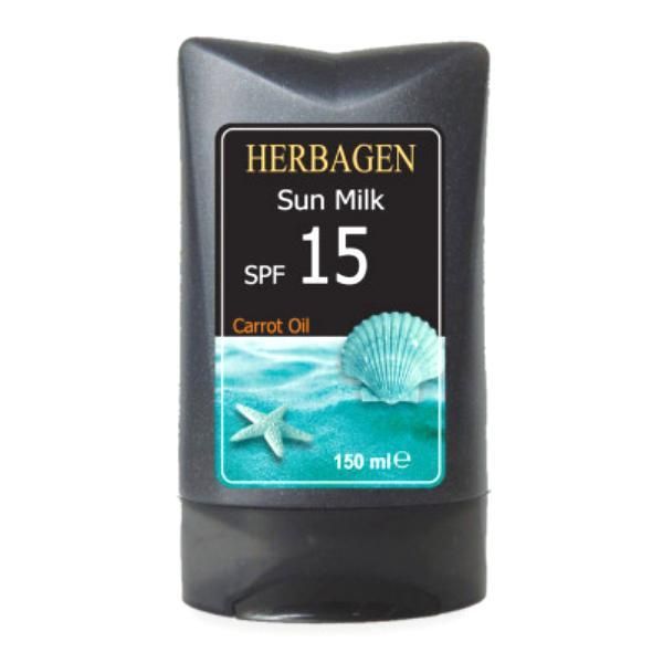 Herbagen Плажна емулсия с масло от моркови SPF 15 Herbagen, 150мл
