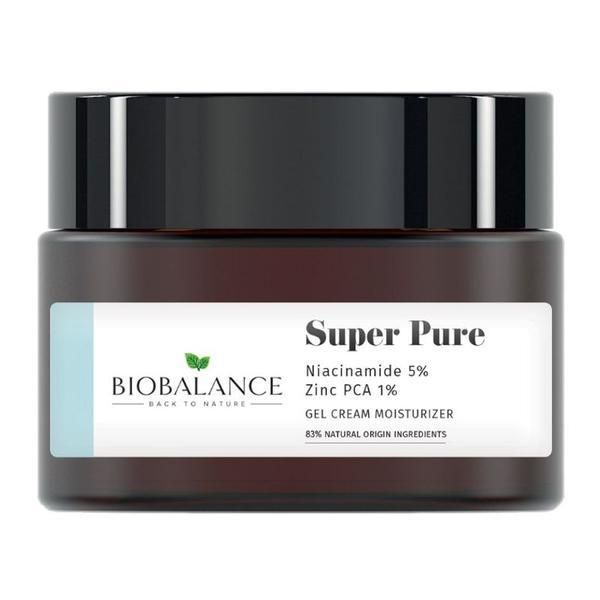 Bio Balance Почистващ крем-гел с ниацинамид 5% + Zinc PCA 1%, за мазна, акнеична или смесена кожа - Bio Balance Super Pure Gel Cream Moisturizer, 50 мл
