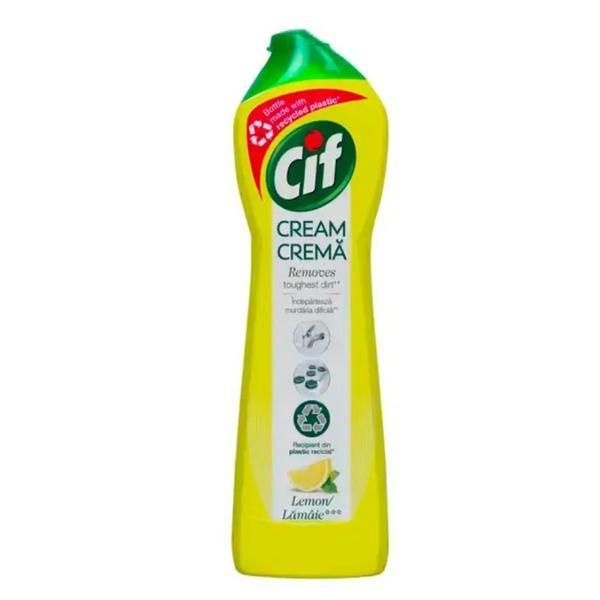 Cif Почистващ крем с лимонов парфюм - Cif Cream Lemon, 250 мл