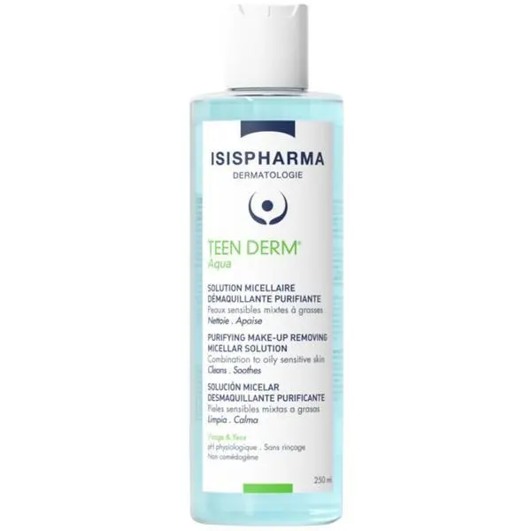 Isispharma Почистващ мицеларен разтвор - Isispharma Teen Derm Aqua , 250 мл