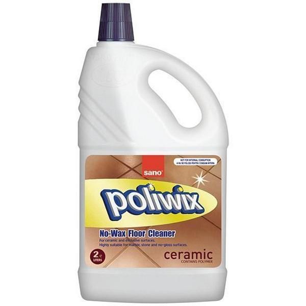 Sano Почистващ препарат за керамични подове - Sano Poliwix Ceramic No-wax Floor Cleaner, 2000 мл