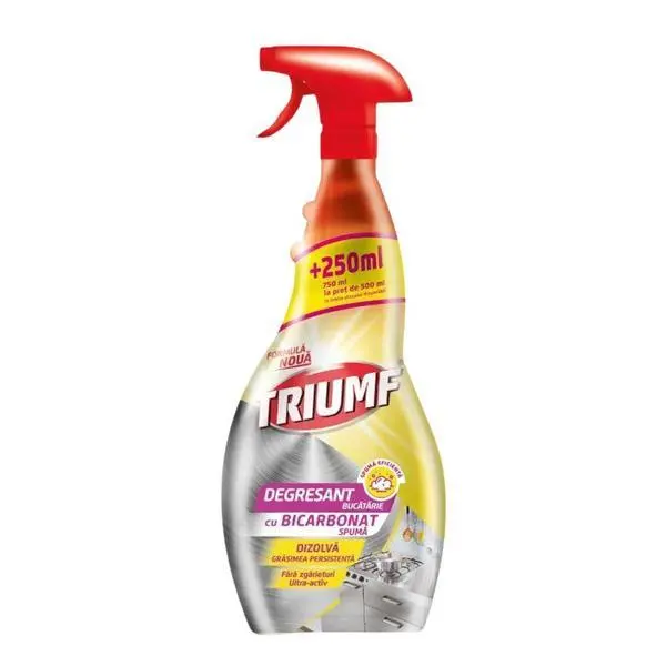 Triumf Почистващ препарат за кухня Triumf Bicarbonate Kitchen Foam Degreaser, 750 мл
