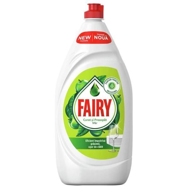 Fairy Почистващ препарат за съдове с аромат на ябълка - Fairy Active Foam Apple, 1200 мл