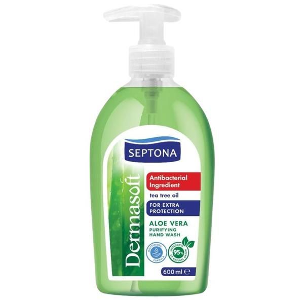 Septona Почистващ течен сапун за ръце с алое - Septona Dermasoft Aloe Purifying Hand Wash, 600 мл
