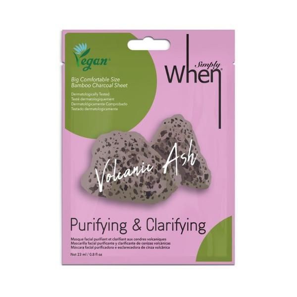 When Почистваща и избистряща веганска маска за лице с вулканична пепел - Simply When Purifying &amp; Clarifying Volcanic Ash, 23 мл