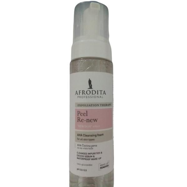 Cosmetica Afrodita Почистваща пянаCosmetica Afrodita Peel Re-New AHA Cleaning Foam, 200мл