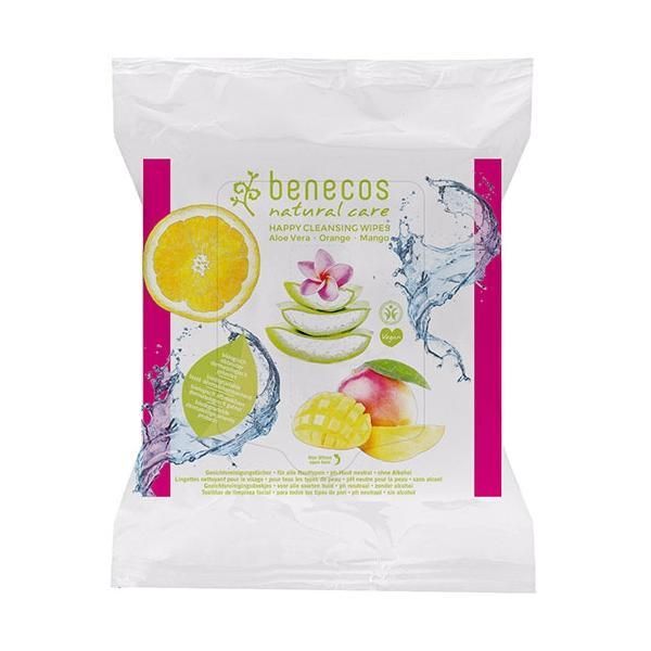 Benecos Почистващи кърпички с алое вера и портокали Benecos, 25 бр