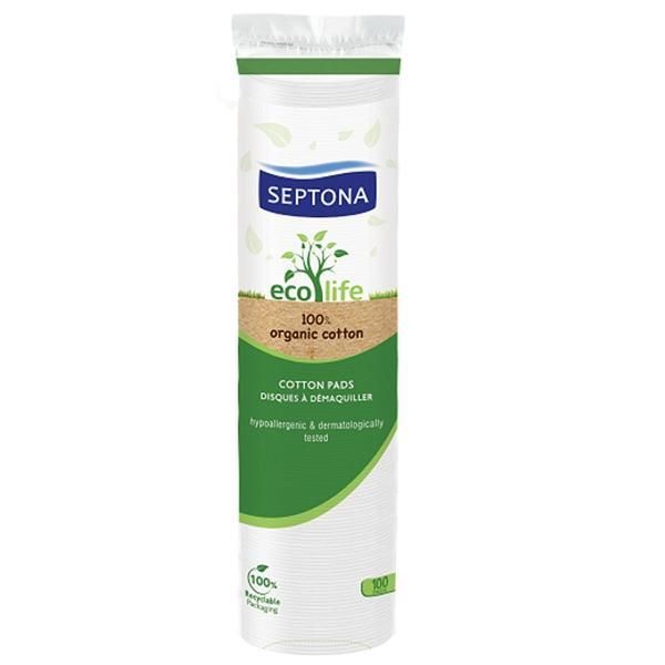 Septona Почистващи памучни дискове - Septona Eco Life 100% , 100 бр