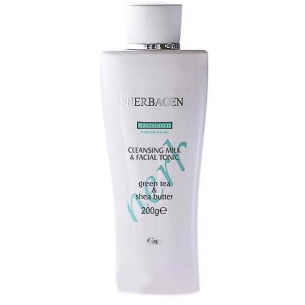 Herbagen Почистващо мляко и тоник за лице с масло от шеа и екстракт от зелен чай Herbagen, 200г