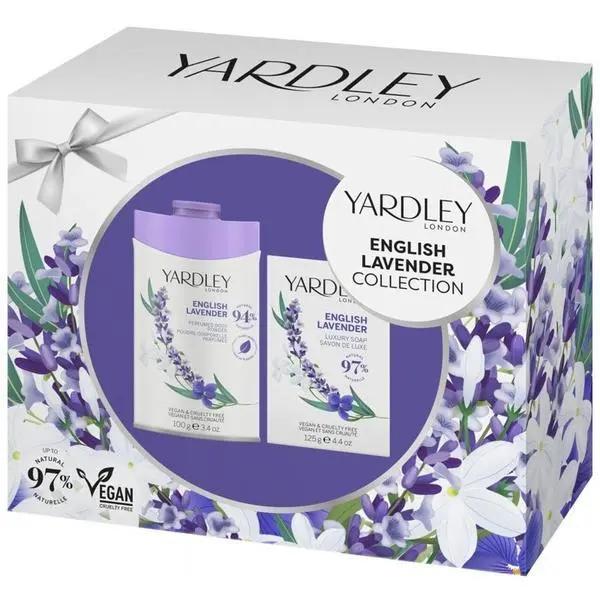 Yardley Подаръчен комплект English Lavender: Пудра за тяло + Сапун с парфюм английска лавандула - Yardley London