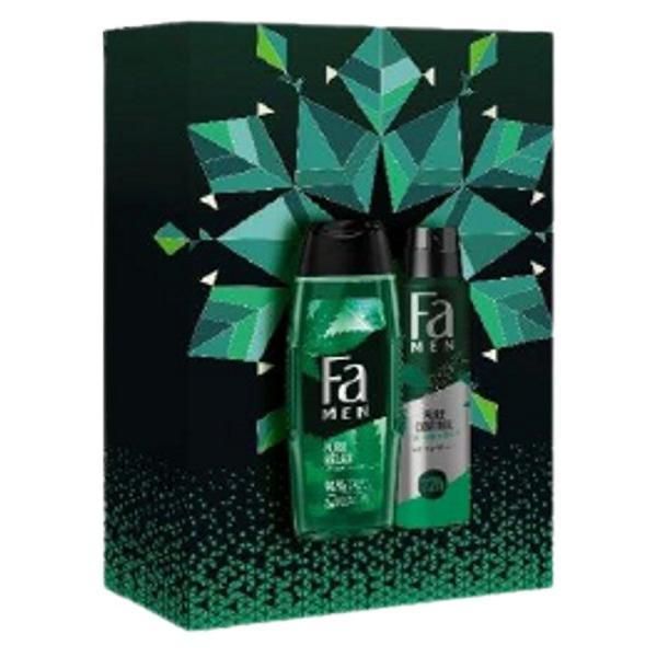 Fa Подаръчен комплект Fa Men Pure - Душ гел 250 мл + Дезодорант против изпотяване 150 мл