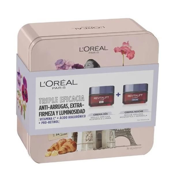 L'Oreal Paris Подаръчен комплект L&#039;Oreal Paris Revitalift Laser : L&#039;Oreal Paris Дневен крем против бръчки, 50 мл+ L&#039;Oreal Paris Нощен крем против бръчки, 50 мл