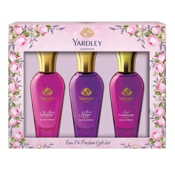 Yardley Подаръчен комплект за жени - Yardley London Eau De Parfum Подаръчен комплект: Be A Diva, Be A Star и Star Flowerazzi, 3 x 30 мл
