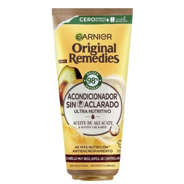 Garnier Подхранващ балсам без изплакване с авокадо и масло от шеа за суха коса - Garnier Original Remedies Acondicionador Sin Aclarado Ultra Nutritivo, 200 мл