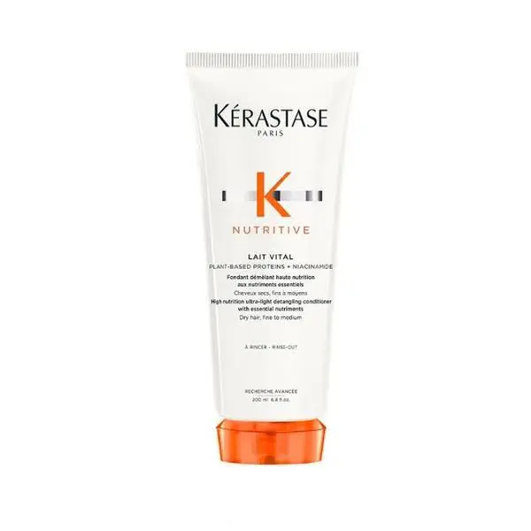 Kerastase Подхранващ балсам за суха, фина до средна коса - Kerastase Lait Vital с растителни протеини и ниацинамид, 200 мл