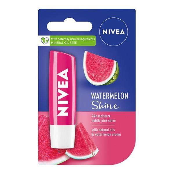 Nivea Подхранващ балсам за устни от диня - Nivea Lip Care Диня за блясък, 4,8 гр