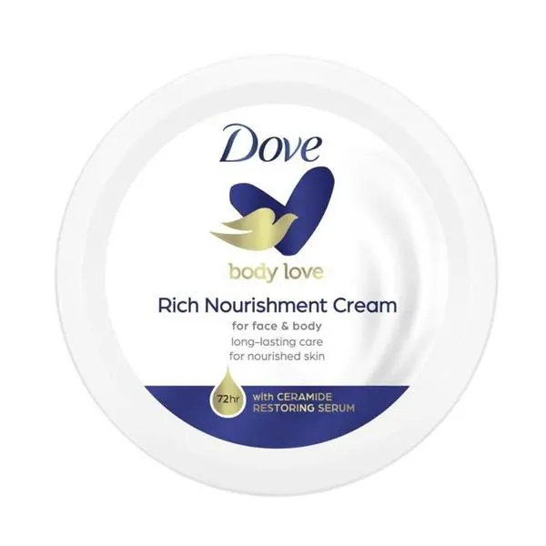Dove Подхранващ крем за тяло - Dove Rich Nourishment Cream, 150 мл