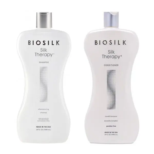 Biosilk Подхранващ пакет - Biosilk Farouk Silk Therapy: Шампоан 1006 мл, Балсам 1006 мл