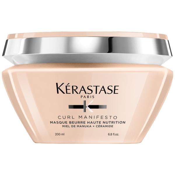 Kerastase Подхранваща маска за къдрава коса - Kerastase Curl Manifesto Masque Beurre Haute Nutrition Treatment Very Curly and Coily Hair, 200 мл
