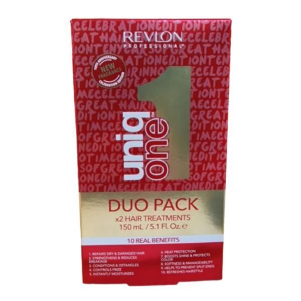 Revlon Professional Подхранващо лечение без отмиване - Revlon Professional Uniq One ????All In One Hair Treatment Duo Pack, 2x 150 мл