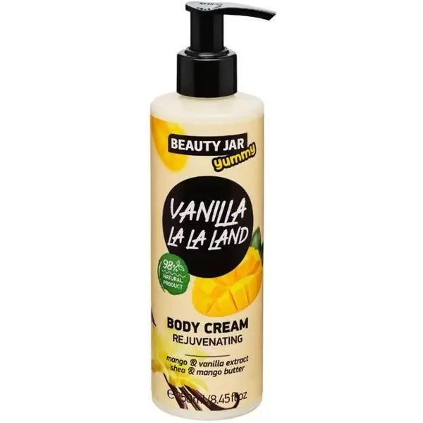 Beauty Jar Подмладяващ крем за тяло - Beauty Jar Yummy Rejuvenating Body Cream Vanilla La La Land, 250 мл