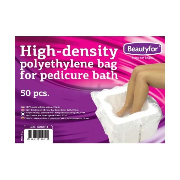Beautyfor Полиетиленови торбички за еднократна употреба за педикюр - Beautyfor Polyethylene bags for Pedicure Bath,50 бр