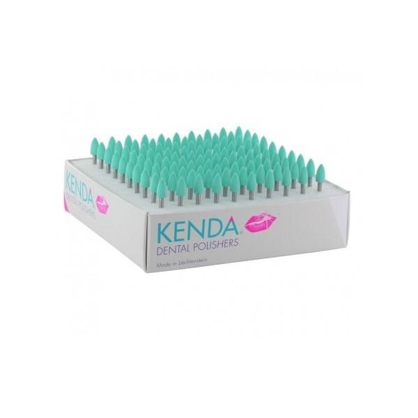 Prima Полирни гуми Medium Prima (довършителни - зелени) за универсален композитен, компонентен, стъкло-йономер &ndash; куршум (пламък), 100 броя